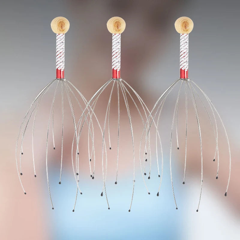 HeadFlow – Manualny Masażer Głowy ze Stali Nierdzewnej